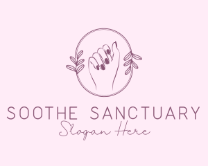 Floral Feminine Fingernail logo design