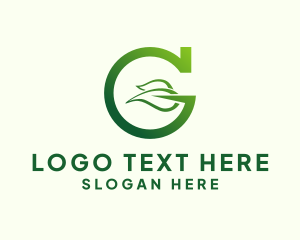 Green Leaf Letter G logo