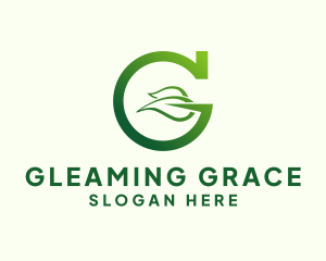 Green Leaf Letter G logo design