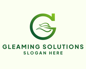 Green Leaf Letter G logo design