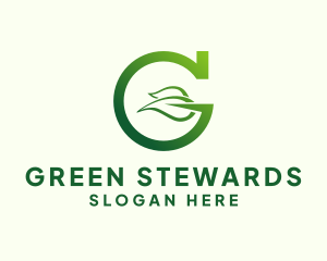 Green Leaf Letter G logo design