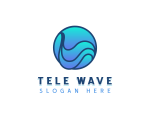 Business Wave Globe logo design