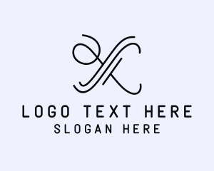 Minimalist Business Letter X logo