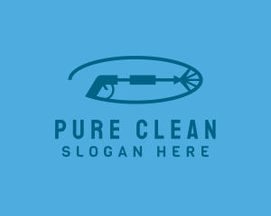 Pressure Washer Cleaning logo design