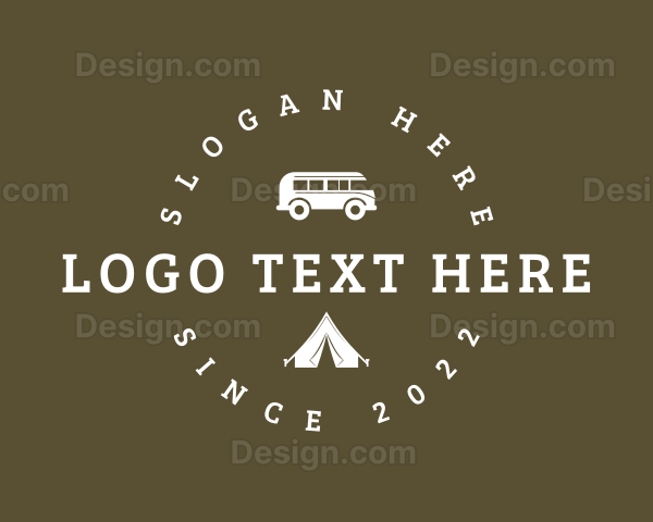 Camping Tent Van Logo