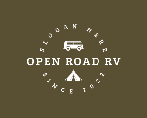 Camping Tent Van logo design