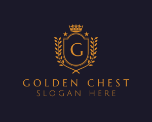 Royalty Wreath Shield logo design