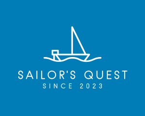 Sea Sailboat Travel logo design