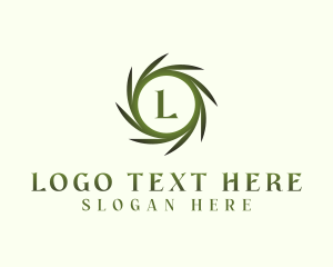 Leaves Wreath Circle logo