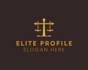 Law Judge Scales logo design