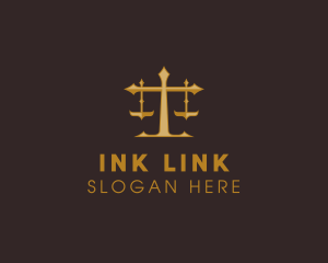 Law Judge Scales logo design