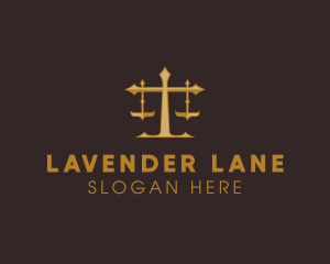 Law Judge Scales logo design