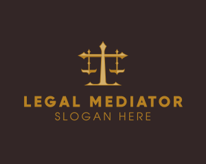 Law Judge Scales logo design