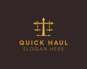 Law Judge Scales logo design