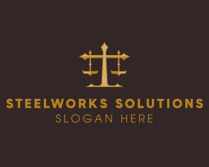 Law Judge Scales logo design