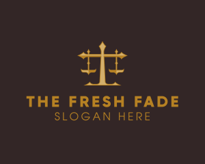 Law Judge Scales logo design