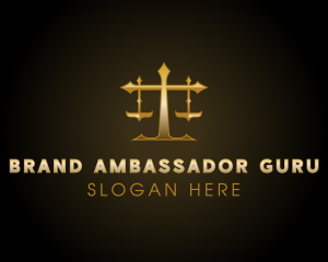 Law Judge Scales logo design