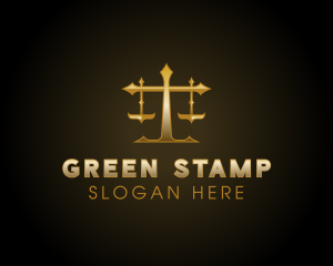 Law Judge Scales logo design