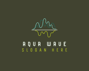 Studio Record Soundwave logo design