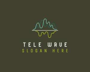 Studio Record Soundwave logo design