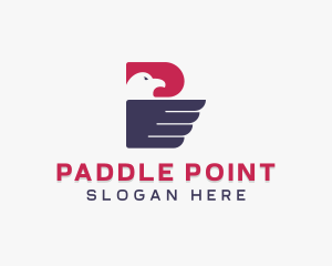 Eagle Wings Letter P logo design