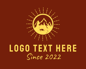 Rustic Sun Mountain  logo design
