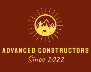 Rustic Sun Mountain  logo design