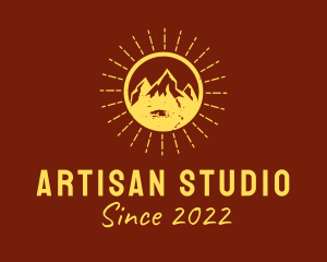 Rustic Sun Mountain  logo design