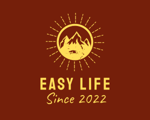 Rustic Sun Mountain  logo design