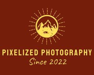 Rustic Sun Mountain  logo design