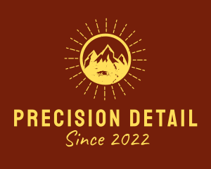 Rustic Sun Mountain  logo design