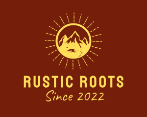 Rustic Sun Mountain  logo design