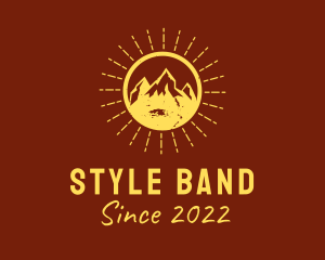 Rustic Sun Mountain  logo design