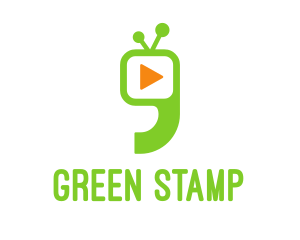 Green Television Quote logo design