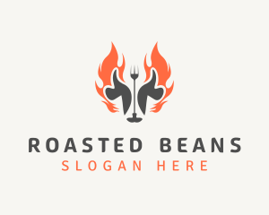 Beef BBQ Roasting logo design