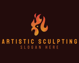 Flame Chicken Grill logo design