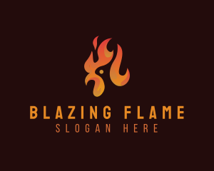 Flame Chicken Grill logo design