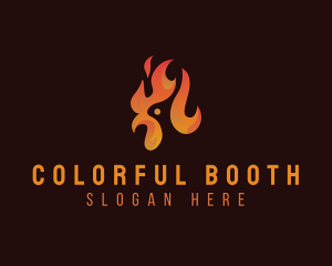 Flame Chicken Grill logo design