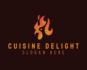 Flame Chicken Grill logo design