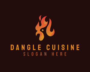 Flame Chicken Grill logo design