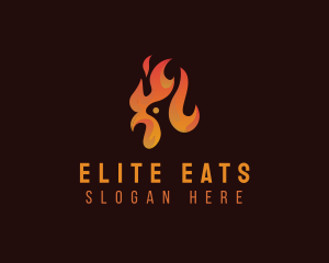 Flame Chicken Grill logo design