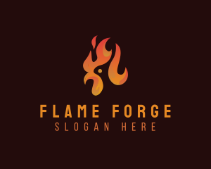 Flame Chicken Grill logo design