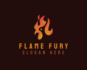 Flame Chicken Grill logo design