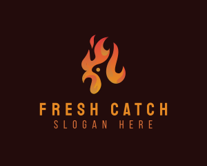 Flame Chicken Grill logo design