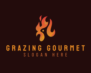 Flame Chicken Grill logo design