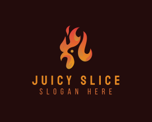 Flame Chicken Grill logo design