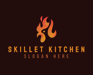 Flame Chicken Grill logo design