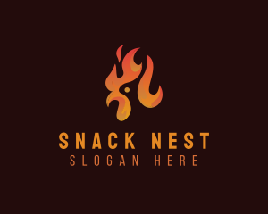 Flame Chicken Grill logo design