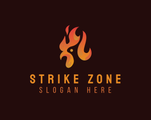 Flame Chicken Grill logo design