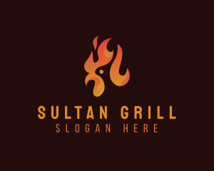 Flame Chicken Grill logo design